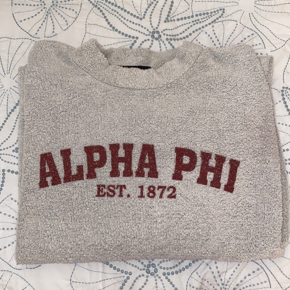 Alpha Phi Sorority Woolly Threads Crew Neck